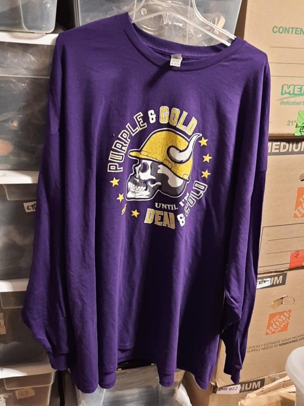NEW ! Smack Purple & Gold Until I'm Dead & Cold Shirt Purple Size 5XL